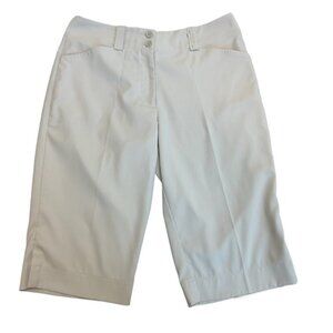 Nike golf women’s dark cream beige Bermuda shorts Sz M